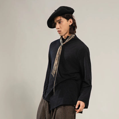 SOARIN Minimalist Loose Fit Wool Long-Sleeve Shirt DCZ253TC463