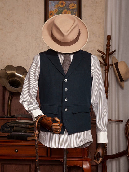 SOARIN Vintage British Gentleman Slim Fit Wool Blend Vest JUKZ2333B48