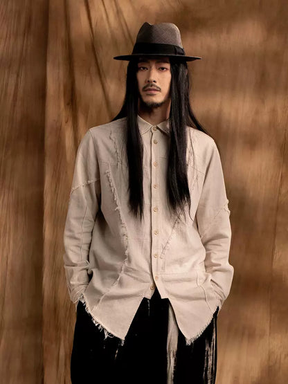 SOARIN WORLD gai yu xia Series Oversized Fit Cotton Chinese Retro Men's Shirt DCZ233TC186