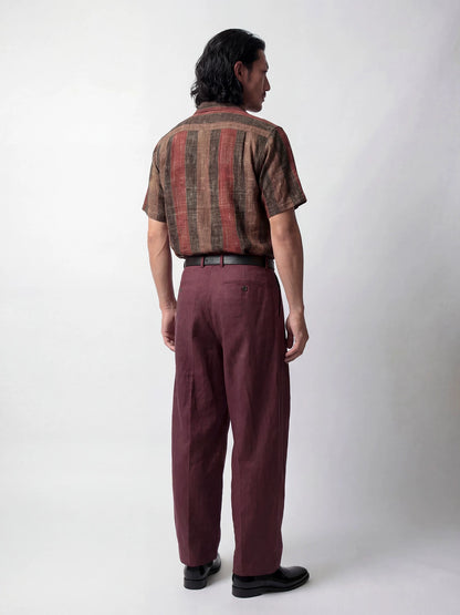 SOARIN Casual Vintage Loose Fit Linen Tencel Blend Trousers PNZ262TF279