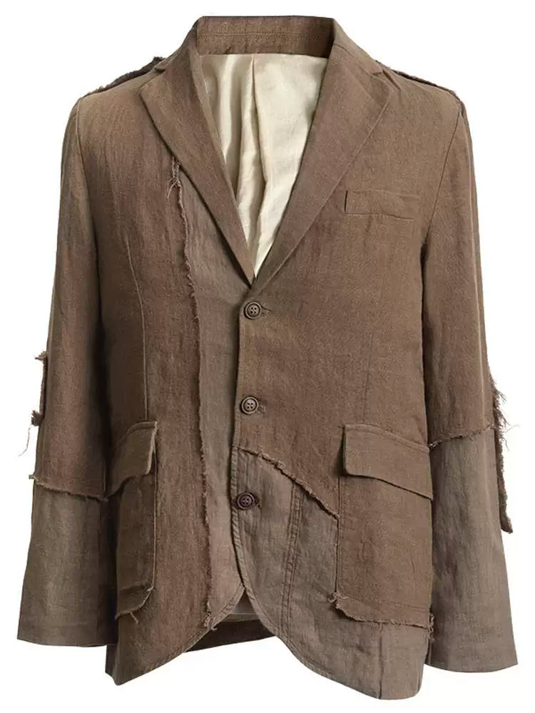 SOARIN WORLD Gai Yu Xia Series Tailored Fit Linen Cotton Suit Blazer Z93XZ208