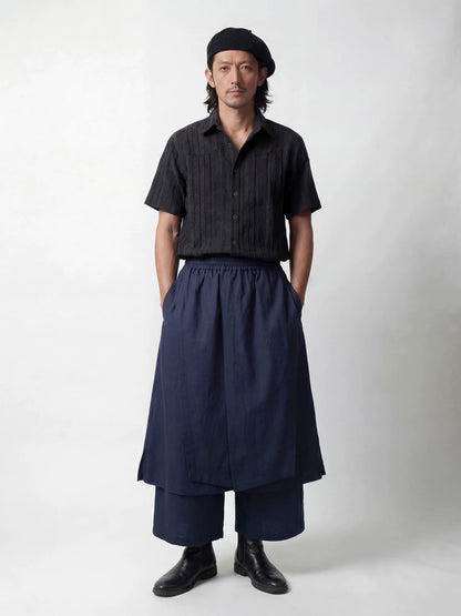 SOARIN Casual Vintage Relaxed Fit Ramie Cotton Culottes PNZ262TF261