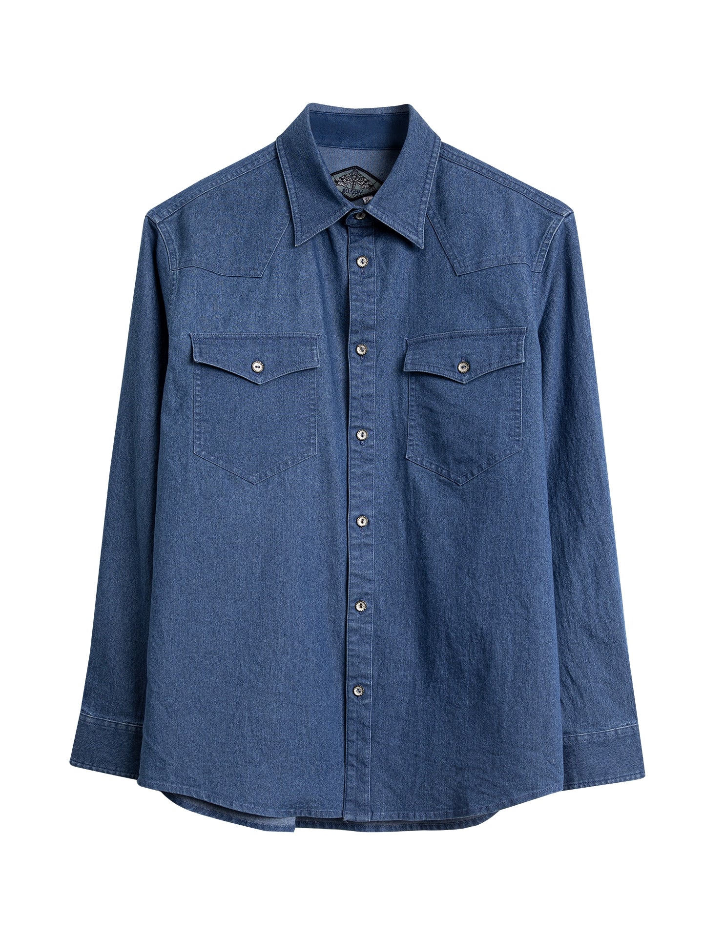 SOARIN美式复古工装牛仔衬衫男阿美咔叽秋冬重磅休闲长袖衬衣外套