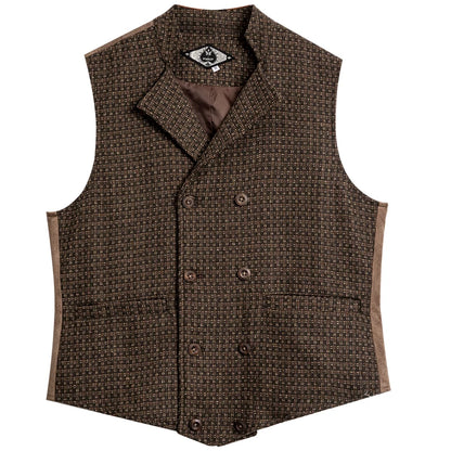 SOARIN Gentleman Vintage Slim Fit Wool Blend Double Breasted Vest Z223B633