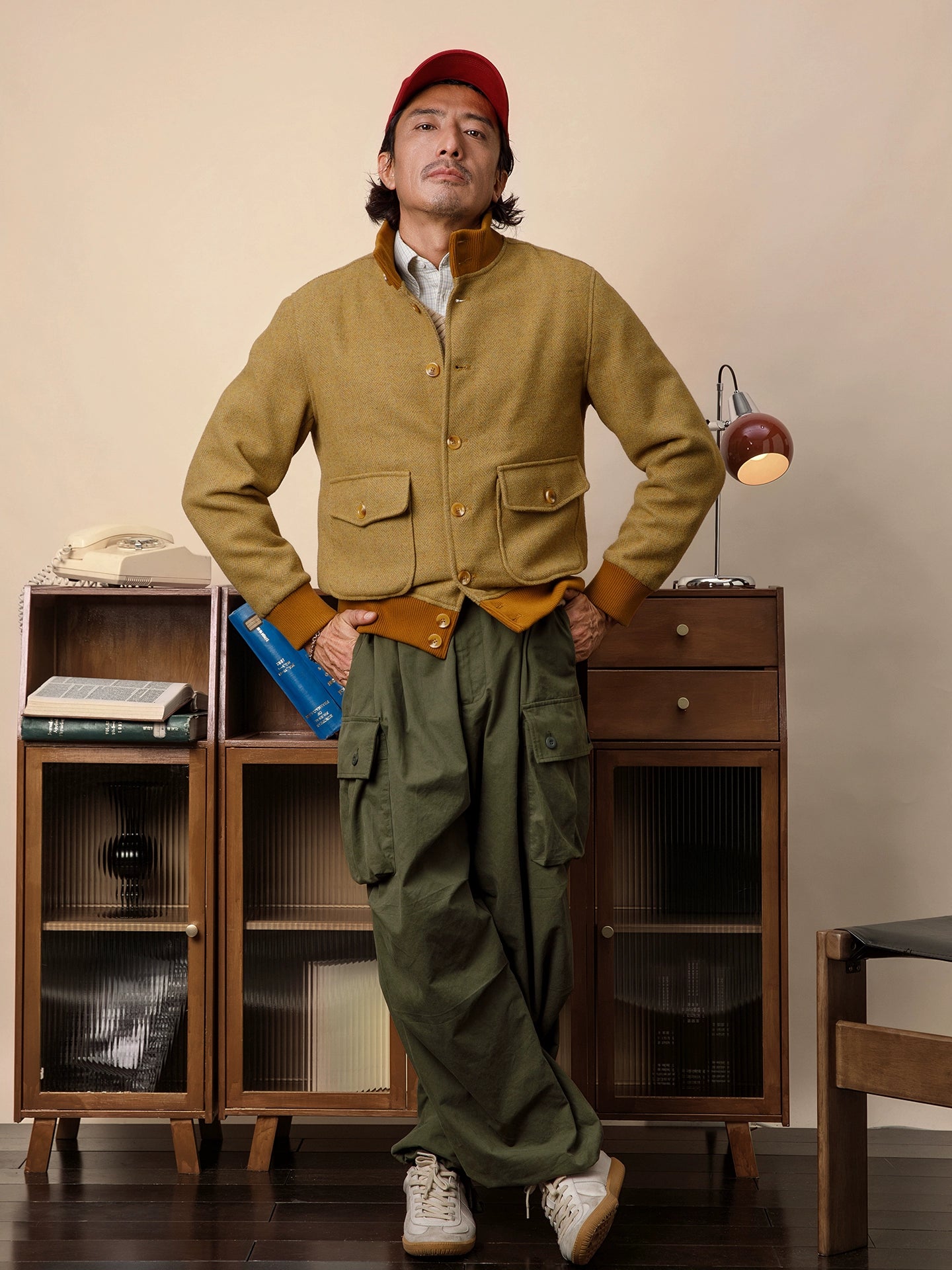 SOARIN复古经典A1飞行员外套男 重磅冬季羊毛粗花呢保暖空军夹克