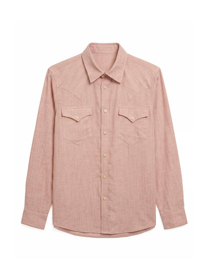 SOARIN Western Vintage Regular Fit Lyocell Linen Blend Shirt T262C20