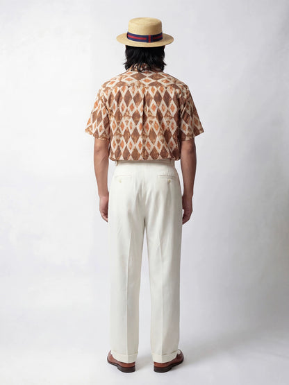 SOARIN Casual Vintage Loose Fit Cotton Shot-sleeved shirts JITZ2626C466