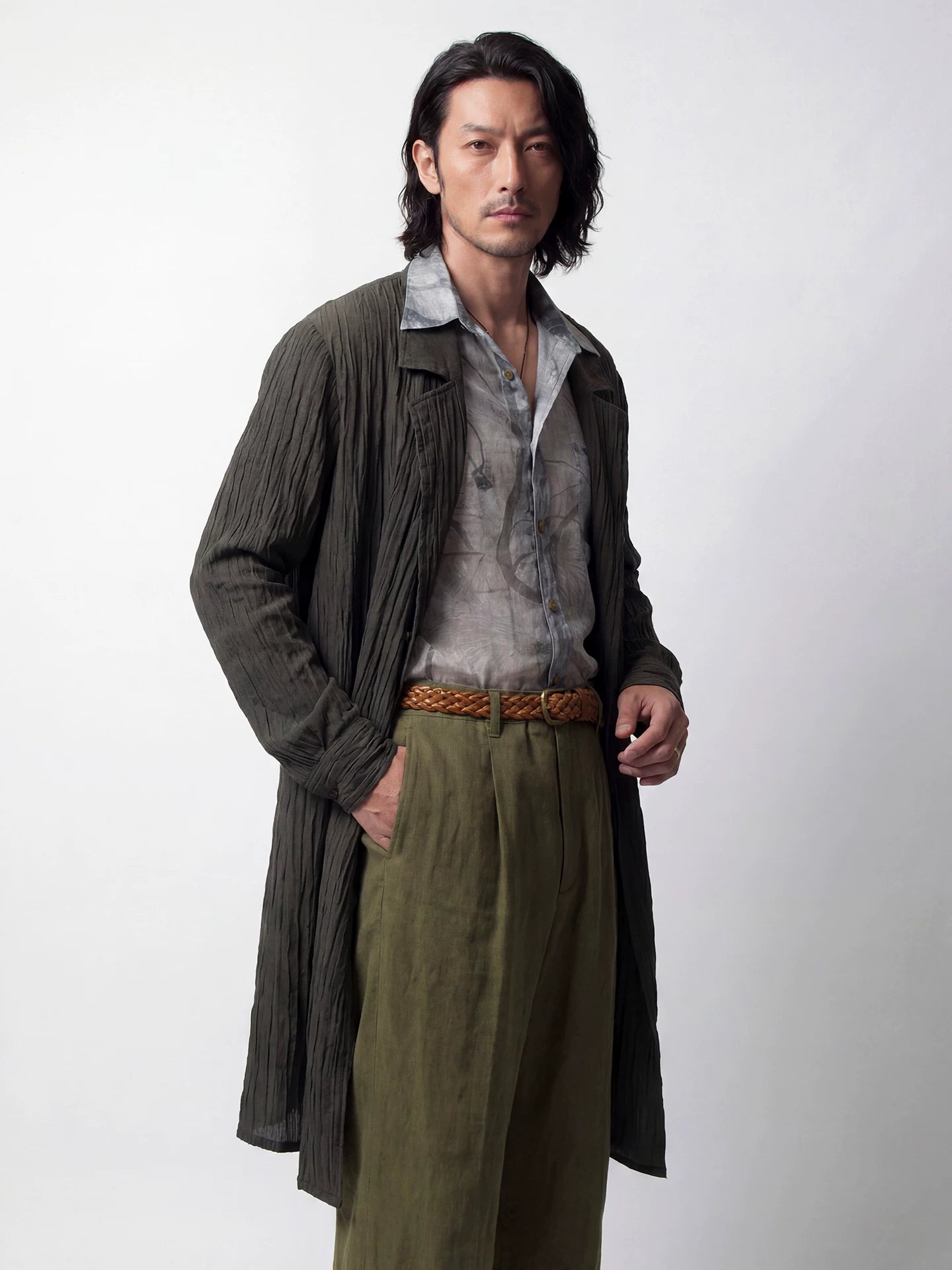 SOARIN WORLD Gai Yu Xia Series Relaxed-Fit Cupro-Blend Shirt HG262C100
