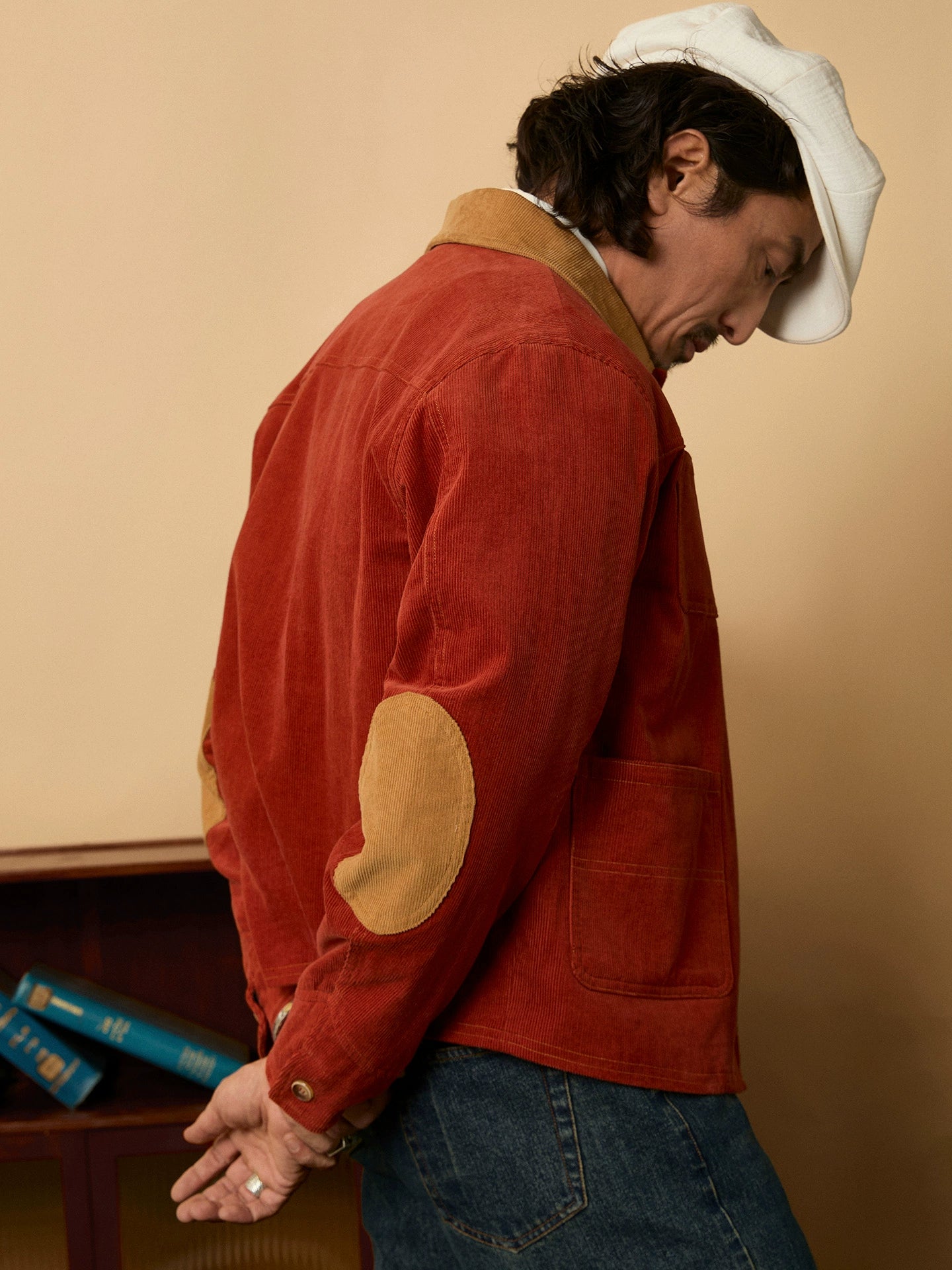 SOARIN美式工装灯芯绒翻领夹克男 阿美咔叽撞色多巴胺谷仓外套