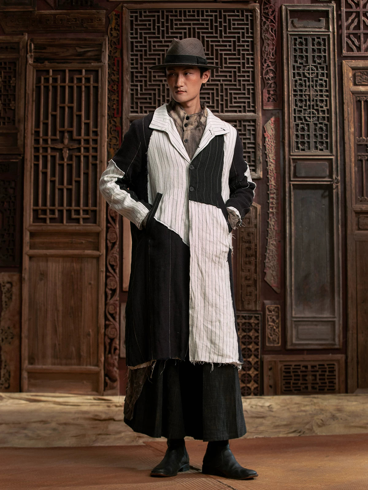 SOARIN WORLD gai yu xia Series Loose Linen Reversible Trench Coat DC243TDY43