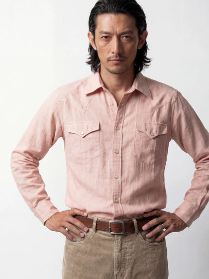 SOARIN Western Vintage Regular Fit Lyocell Linen Blend Shirt T262C20