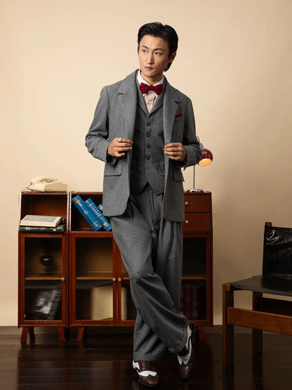 SOARIN Retro Minimalismcombined fit Wool Blend Blazer JUKZ243TXZ101