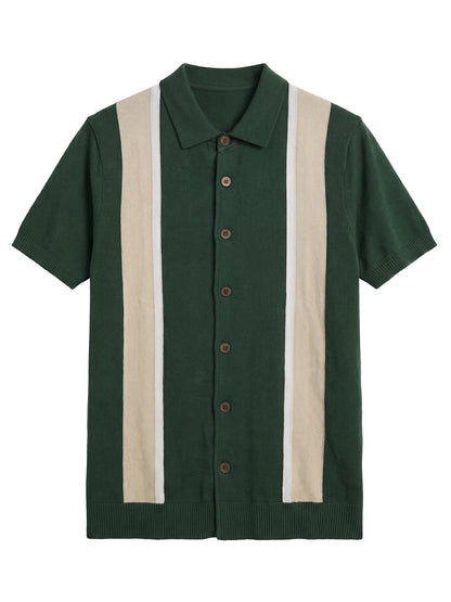 SOARIN Casual Vintage Regular Fit Cotton Knit Polo Shirt JITZ262TP46