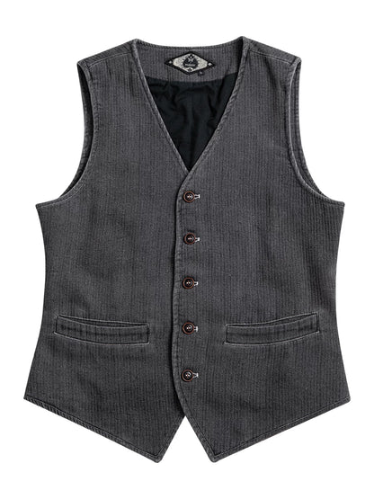 SOARIN Vintage Inspired Slim Fit Cotton Blend Vest YAOZ243TB80