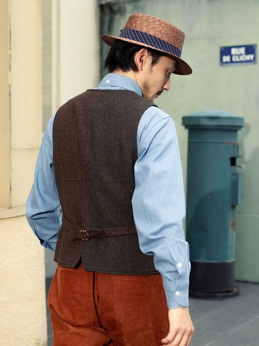 SOARIN Gentleman Vintage Slim Fit Wool Blend Vest JUKZ2332B47