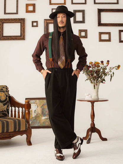 SOARIN Vintage Regular Fit Polyester Spandex Long Sleeve Shirt JITZ2437C353