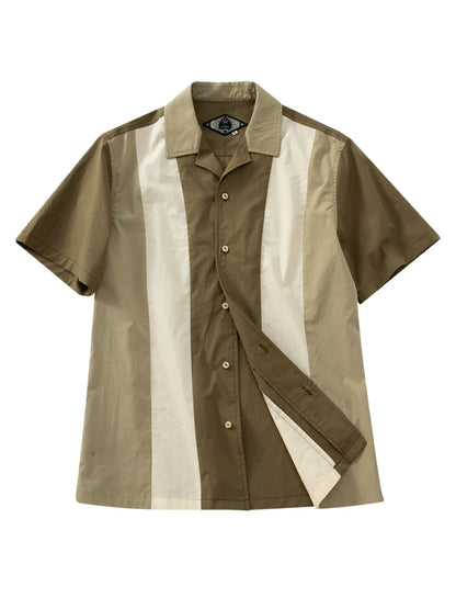 SOARIN Resort Retro Regular Fit Cotton Tencel Short Sleeved Shirt JITZ2521C402