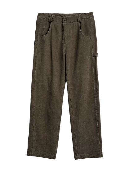 SOARIN Casual Vintage Regular Fit Cotton Corduroy Workwear Trousers Z223F679