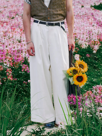 SOARIN  Loose Fit Cotton Viscose Blend Trousers JITZ262TF258