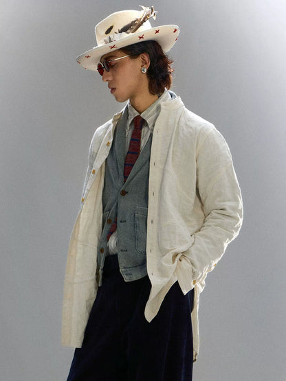 SOARIN WOLRD Artisan Loose Fit Metallic Cotton Shirt Jacket DCZ233TC185