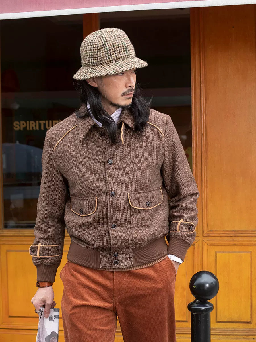 SOARIN Vintage Preppy Regular Fit Wool Blend Jacket YBOZ2338J25