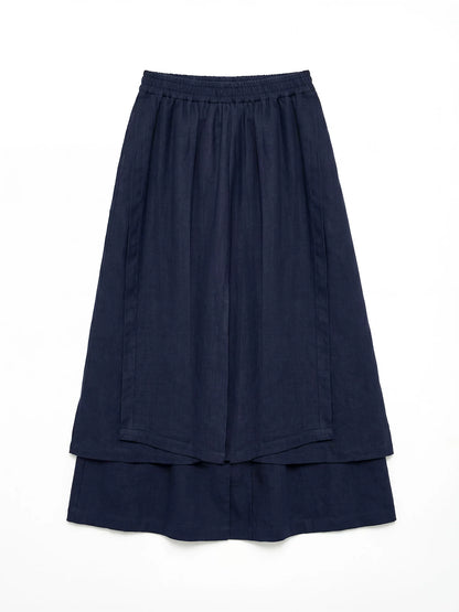 SOARIN Casual Vintage Relaxed Fit Ramie Cotton Culottes PNZ262TF261