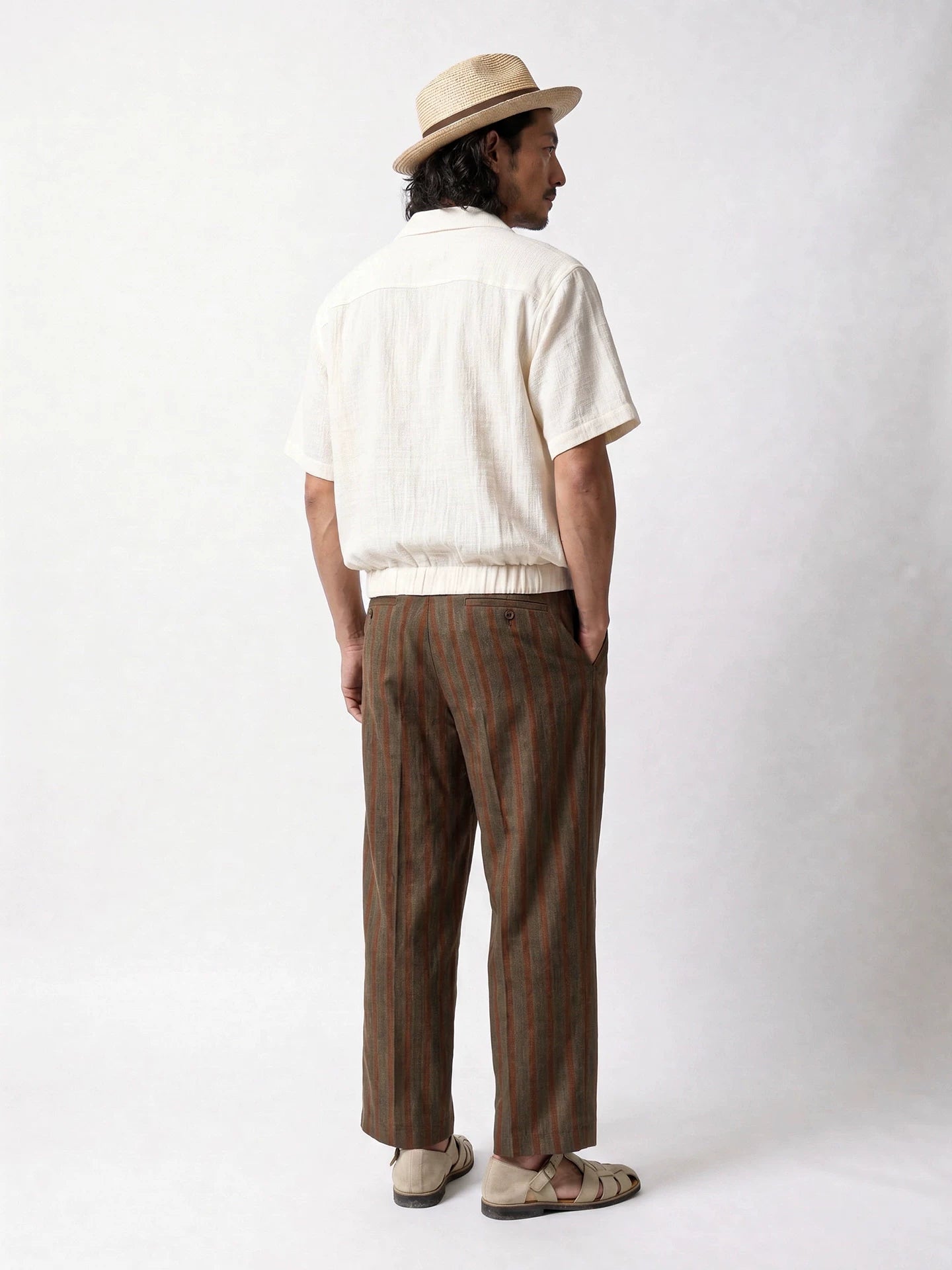 SOARIN Casual Vintage Regular Fit Cotton Linen Blend Short Sleeve Shirt YAOZ262TC525K