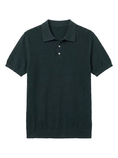 SOARIN Casual Vintage Regular Fit Cotton Knit Polo Shirt YAOZ262TP44