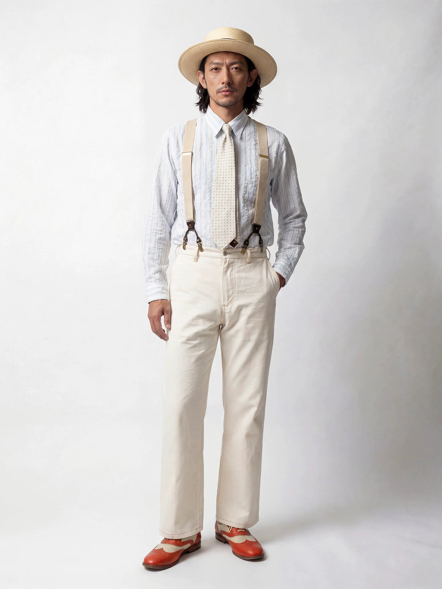 SOARIN Casual Vintage Regular Fit Cotton Chino Trousers YAOZ262TF280