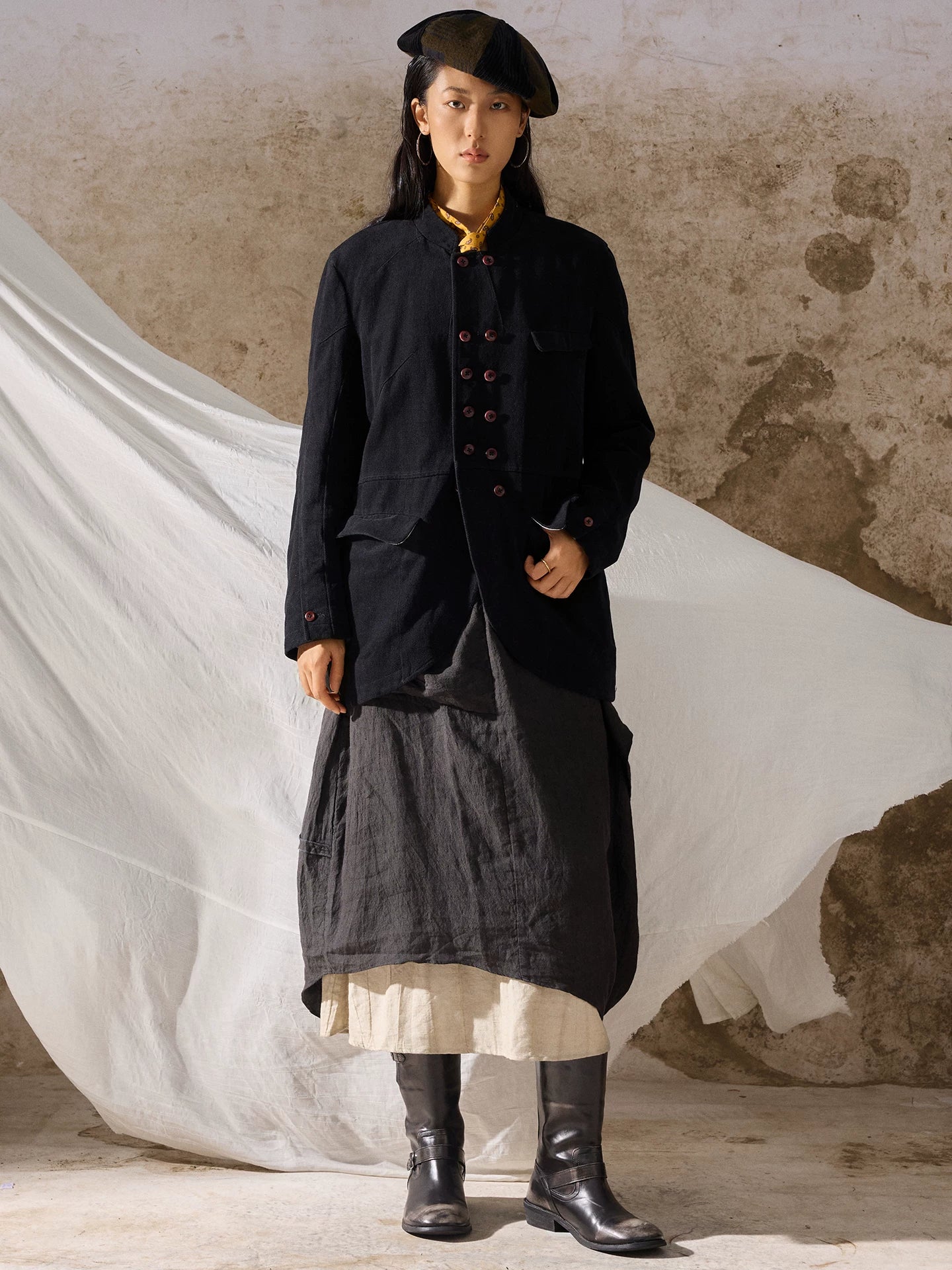 SOARIN Avant-Garde Vintage Loose Fit Cotton Jacket Z213W432