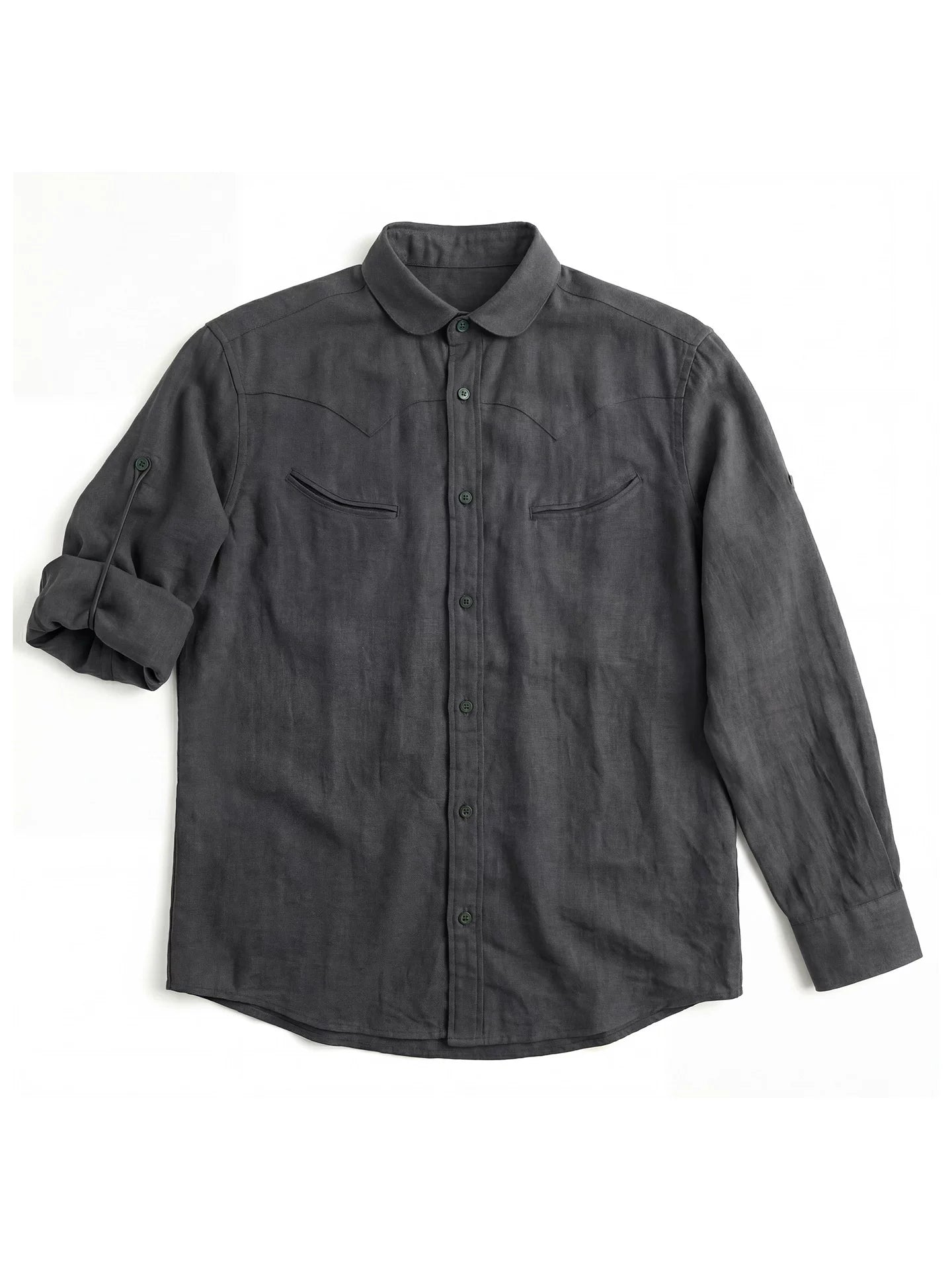 SOARIN Casual Vintage Loose Fit Tencel Linen Blend Casual Shirt YAOZ2621C484