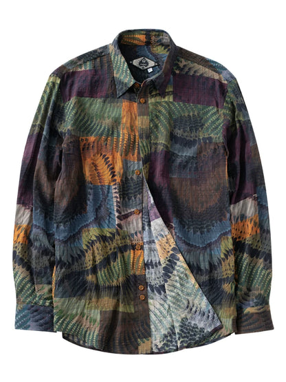 SOARIN Ethnic Vintage Relaxed Fit Cotton Viscose Blend Printed Shirt   JITZ2521C421