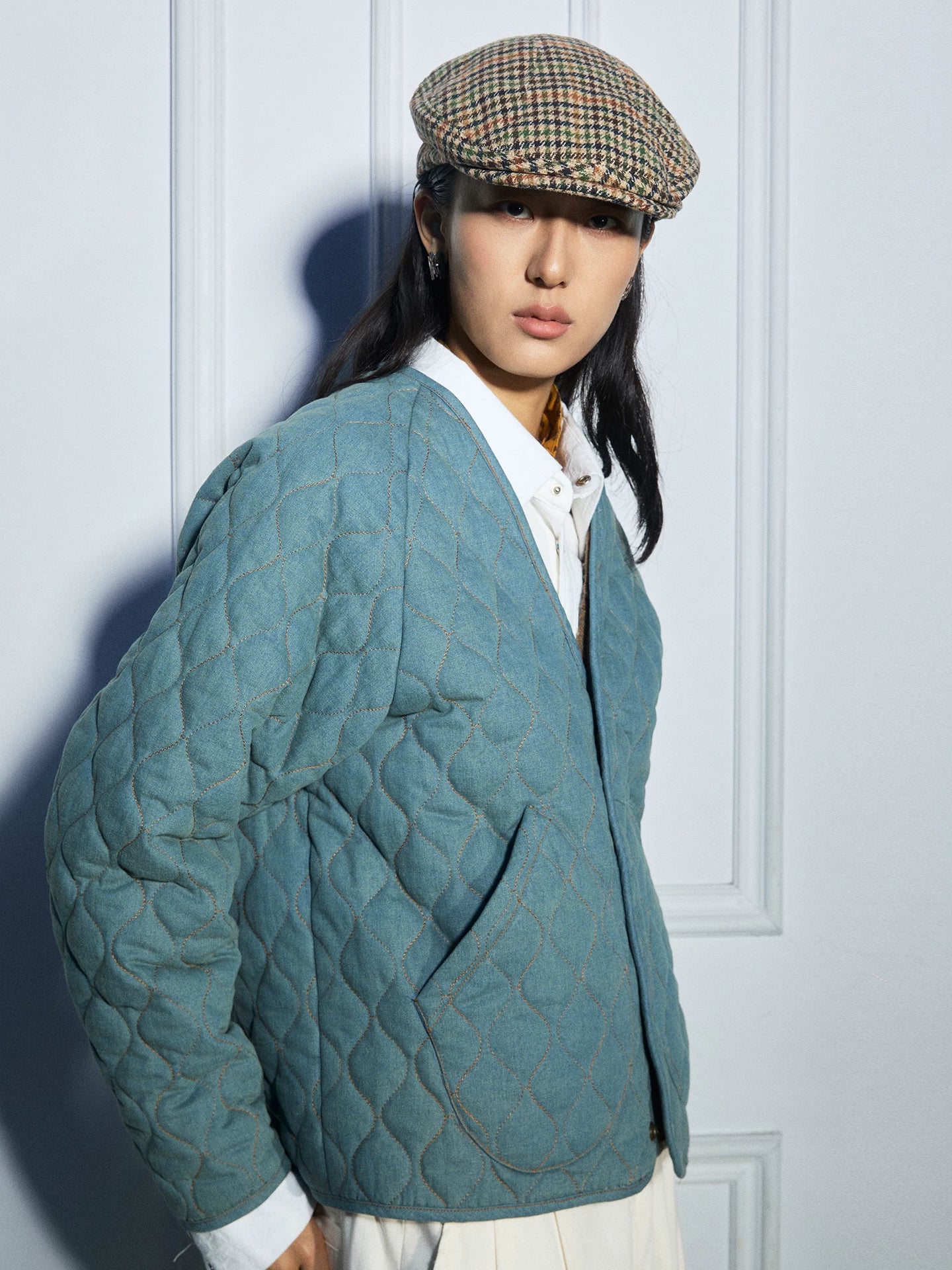 SOARIN Avant-Garde Workwear Regular Fit Cotton Quilted Jacket YAOZ253TJ106
