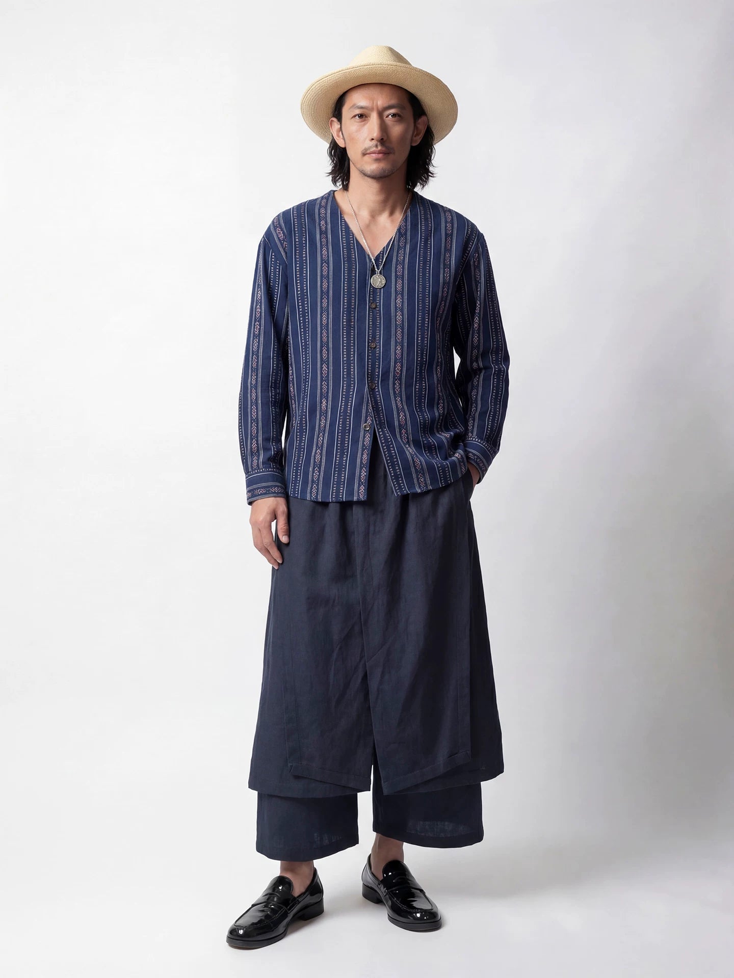 SOARIN Casual Vintage Loose Fit Cotton Long Sleeve Shirt PNZ262TC472