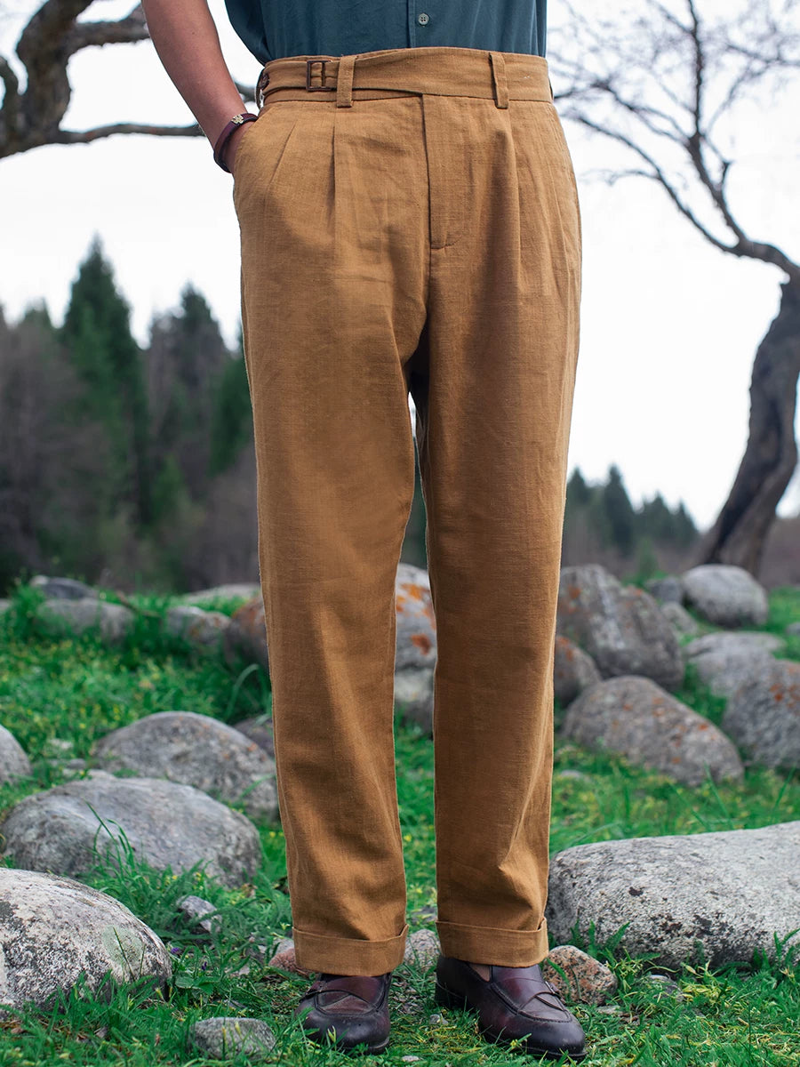 SOARIN Amekaji Regular Fit Linen Trousers JITZ242TF143