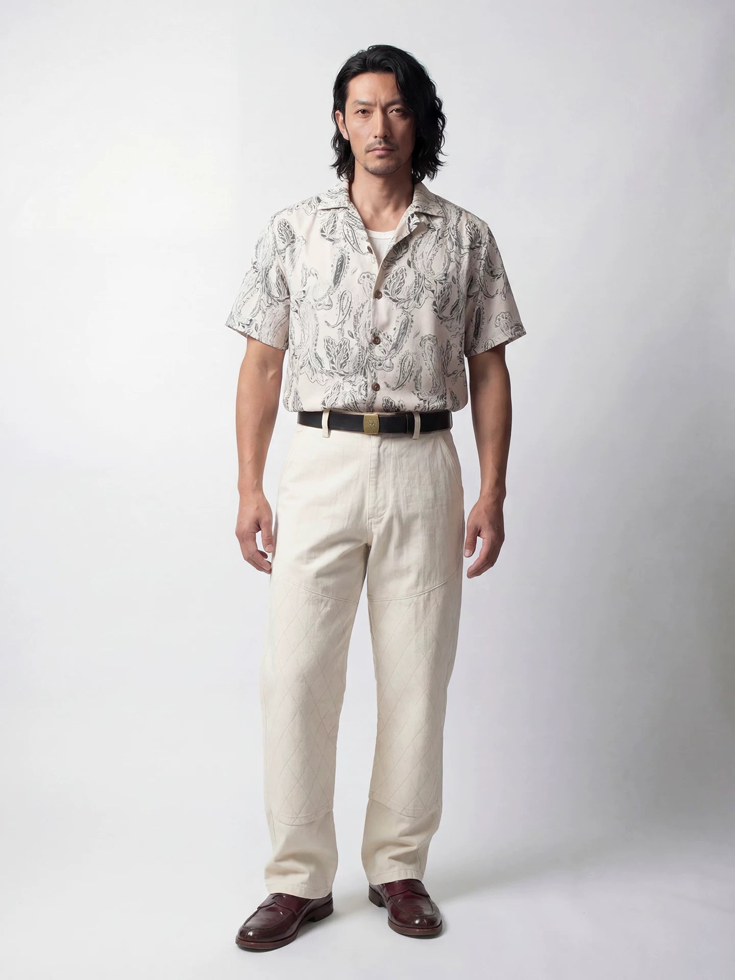 SOARIN Casual Vintage Straight Fit Cotton Quilted Casual Pants YBOZ252TF202K
