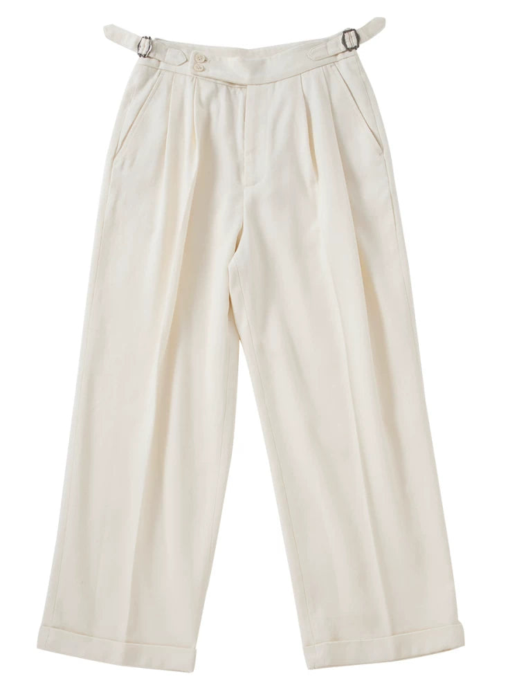 SOARIN Italian Neapolitan Loose Fit Lyocell Cotton Trousers JUKZ252TF204
