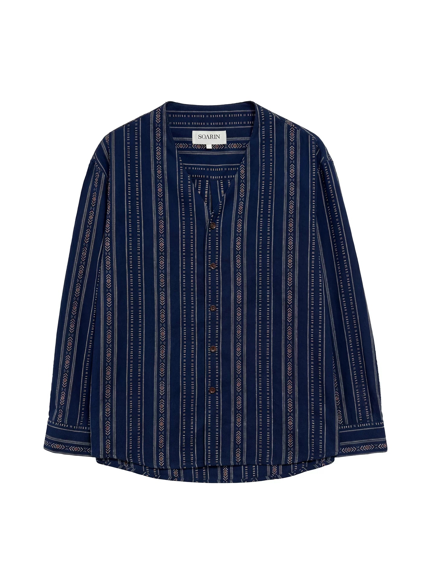 SOARIN Casual Vintage Loose Fit Cotton Long Sleeve Shirt PNZ262TC472