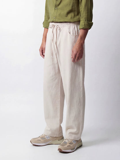 SOARIN Casual Vintage Loose Fit Viscose Linen Blend Casual Pants JITZ262TF256
