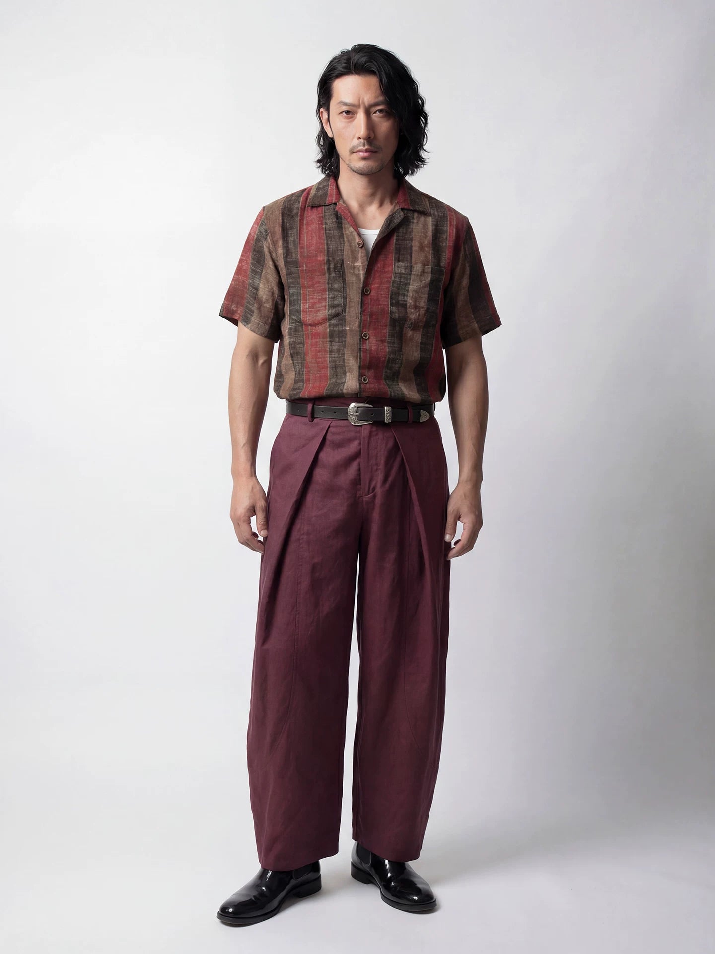 SOARIN Casual Vintage Loose Fit Linen Tencel Blend Trousers PNZ262TF279
