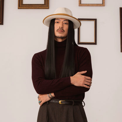 SOARIN【棉羊毛】英伦风复古高领针织毛衣男 冬季保暖内搭打底衫