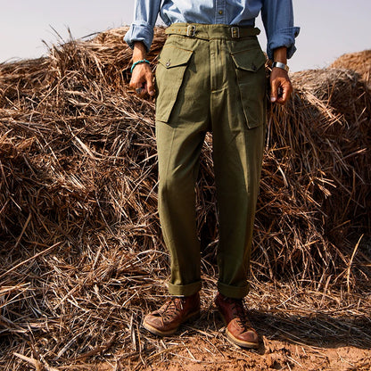 SOARIN British Safari Regular Fit Pure Cotton Trousers   Z223F688