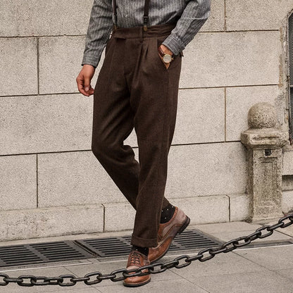 SOARIN British Vintage Tapered Fit Cotton Blend Trousers   CO203F366