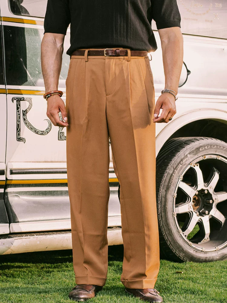 SOARIN British Retro Straight Fit Stretch Trousers JUKZ252TF208