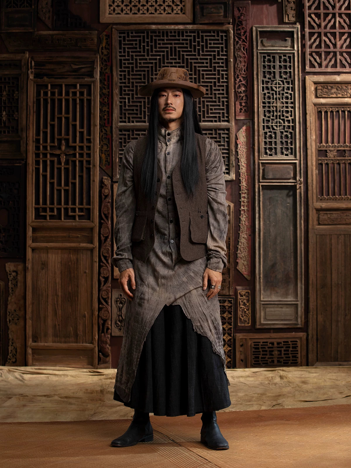 SOARIN WORLD gai yu xia Series Slim Fit Blended Fabric Men's Waistcoat DCZ243TB87