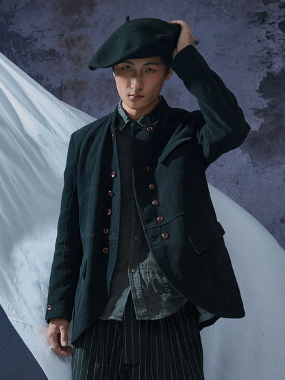 SOARIN'WORLD复古复古新中式双排扣外套男 改良中山装立领夹克
