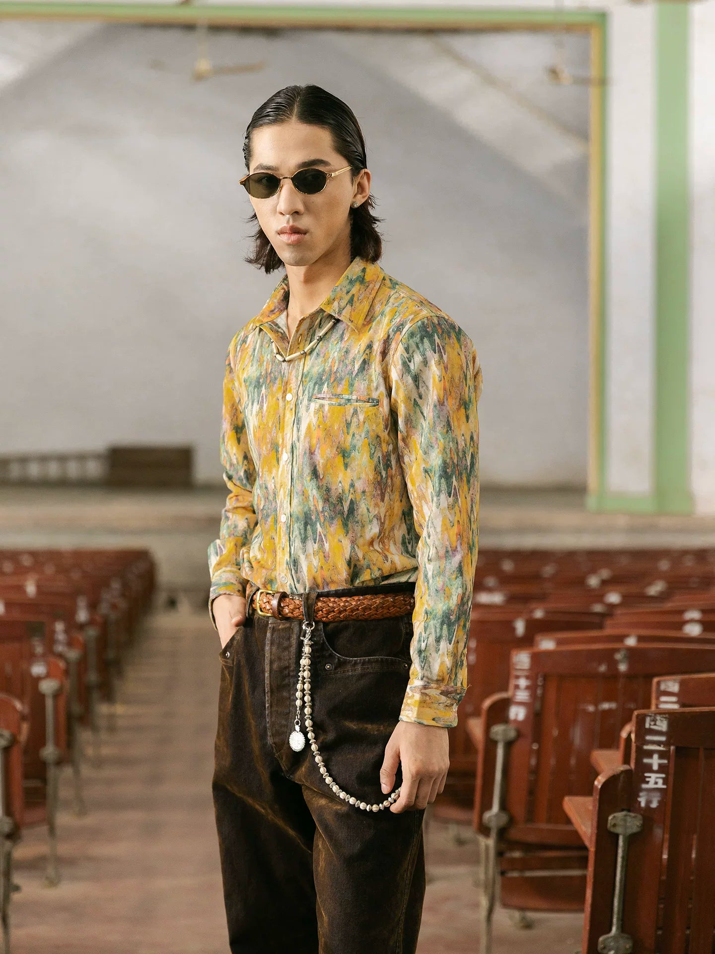 SOARIN Yuppie Style Regular Fit Printed Cotton Polyester Long Sleeve Shirt JITZ2537C465