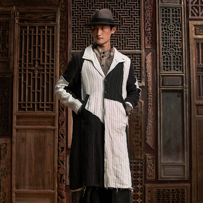 SOARIN WORLD gai yu xia Series Loose Linen Reversible Trench Coat DC243TDY43