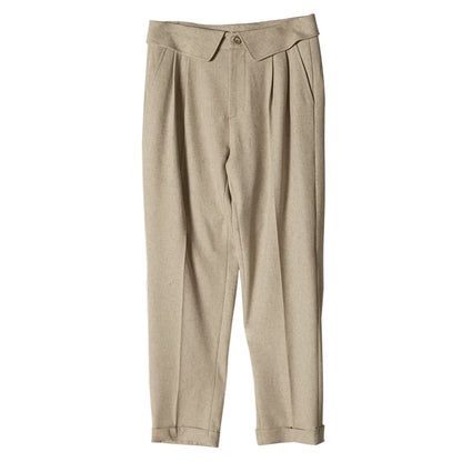 SOARIN British Vintage Tapered Fit Linen Blend Trousers  Z212F423