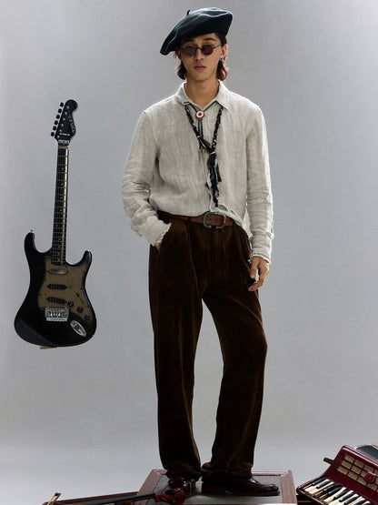 SOARIN WORLD Gai Yu Xia Series Loose Fit Linen Shirt Z93C225